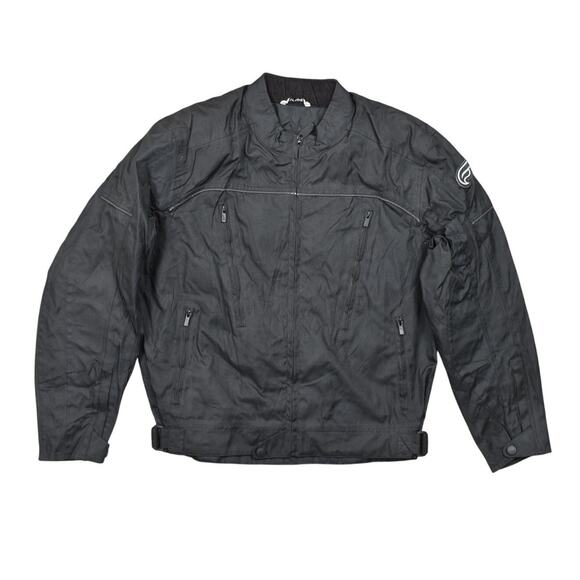 Fulmer Black Motorcycle Jacket M Polyester Padded Racing Jacket Durable - Picture 1 of 8